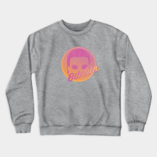 Bitchin (pink) Crewneck Sweatshirt by helengarvey